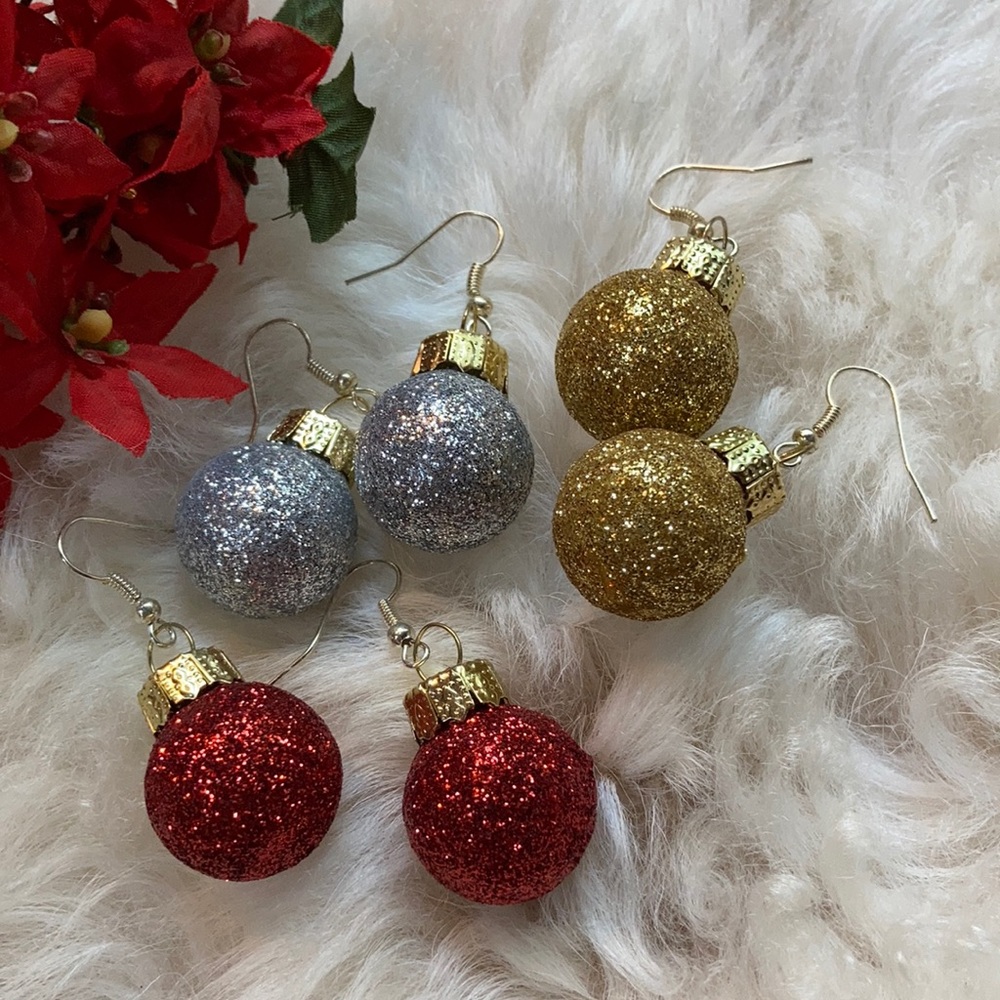 Sparkly Holiday Earrings bundle-handmade